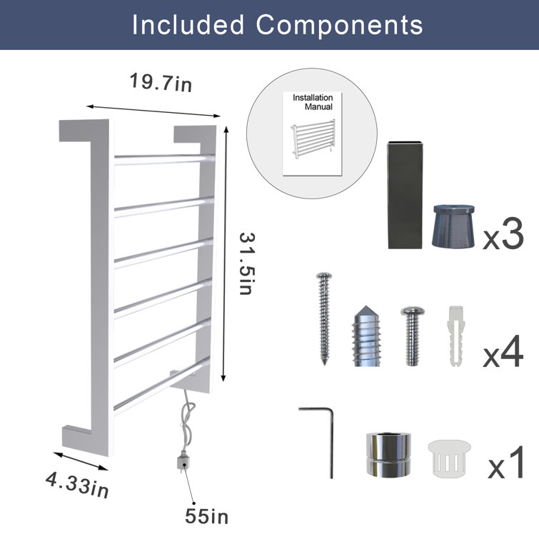 Flat panel discount electric towel rail